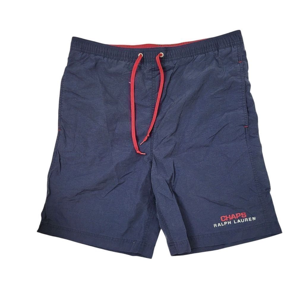 Chaps Ralph Lauren Navy Blue & Red Swimmers Pants Size: Small
